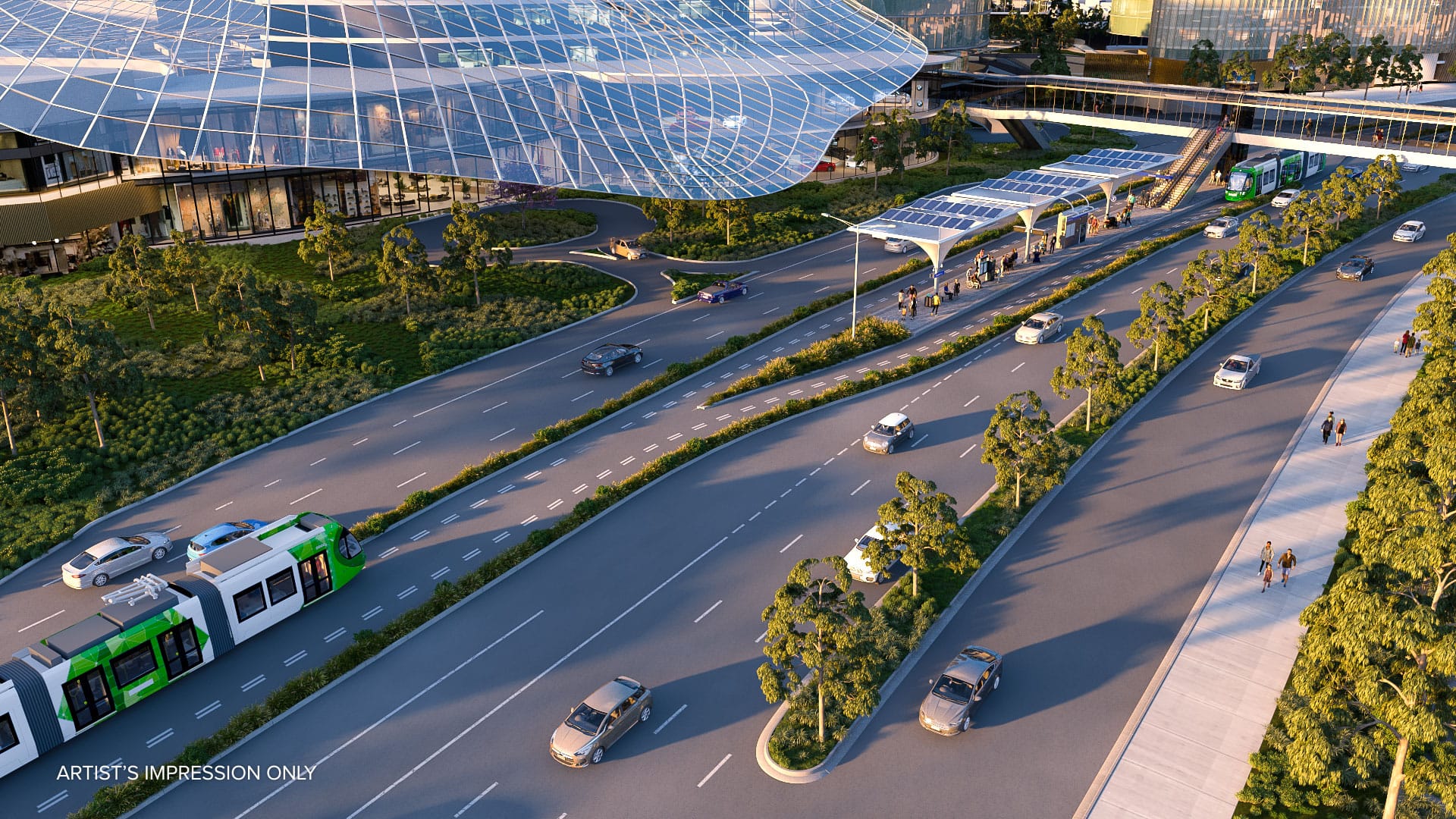 Artist’s Impression of a future TRT stop at Chadstone
