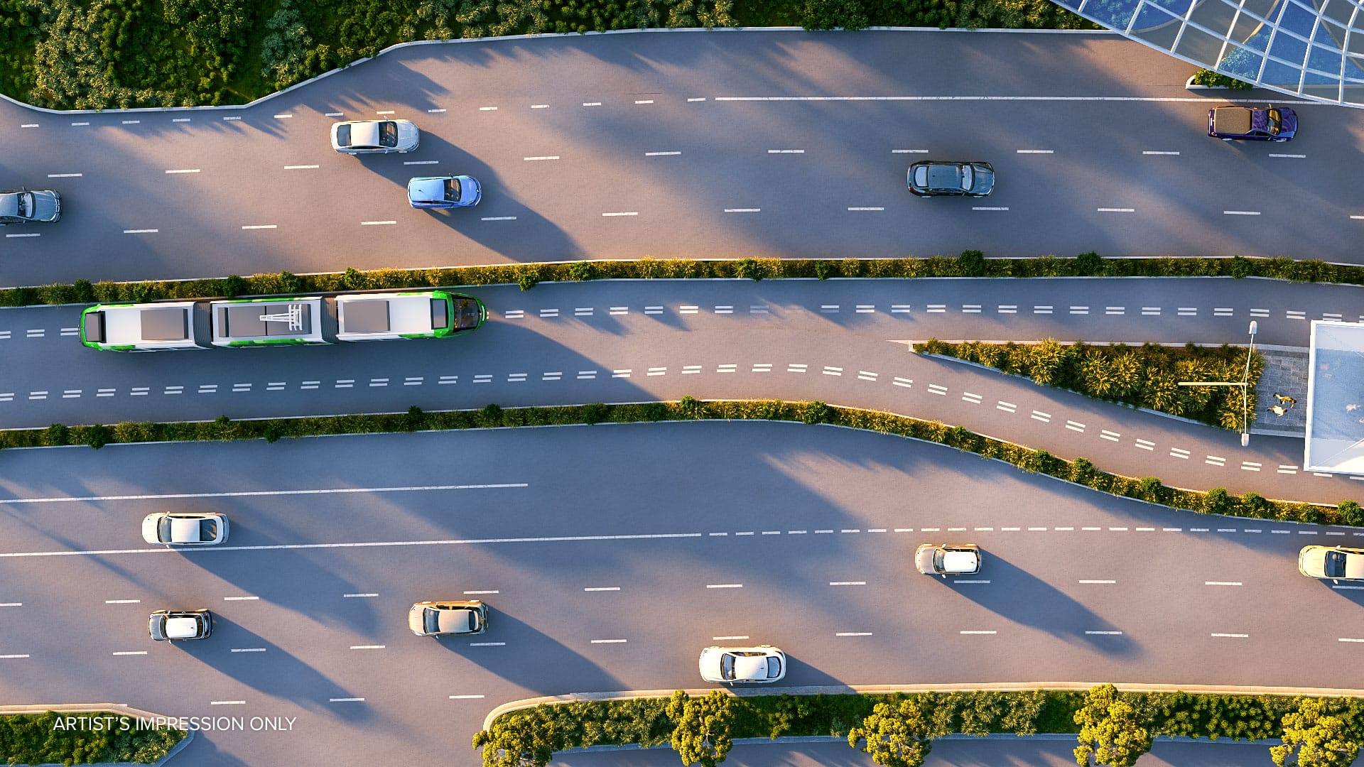 Artist’s Impression of dedicated TRT lanes 